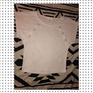 White top with buttons